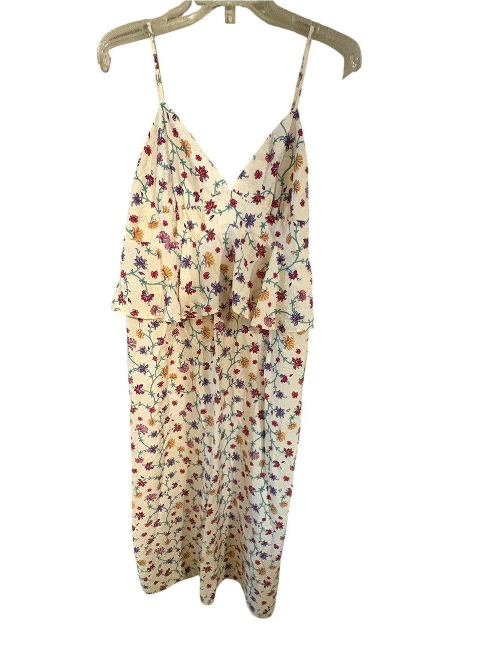 Future Collective Jenny K Lopez Floral Midi Dress Size 14 Boho Cottagecore
